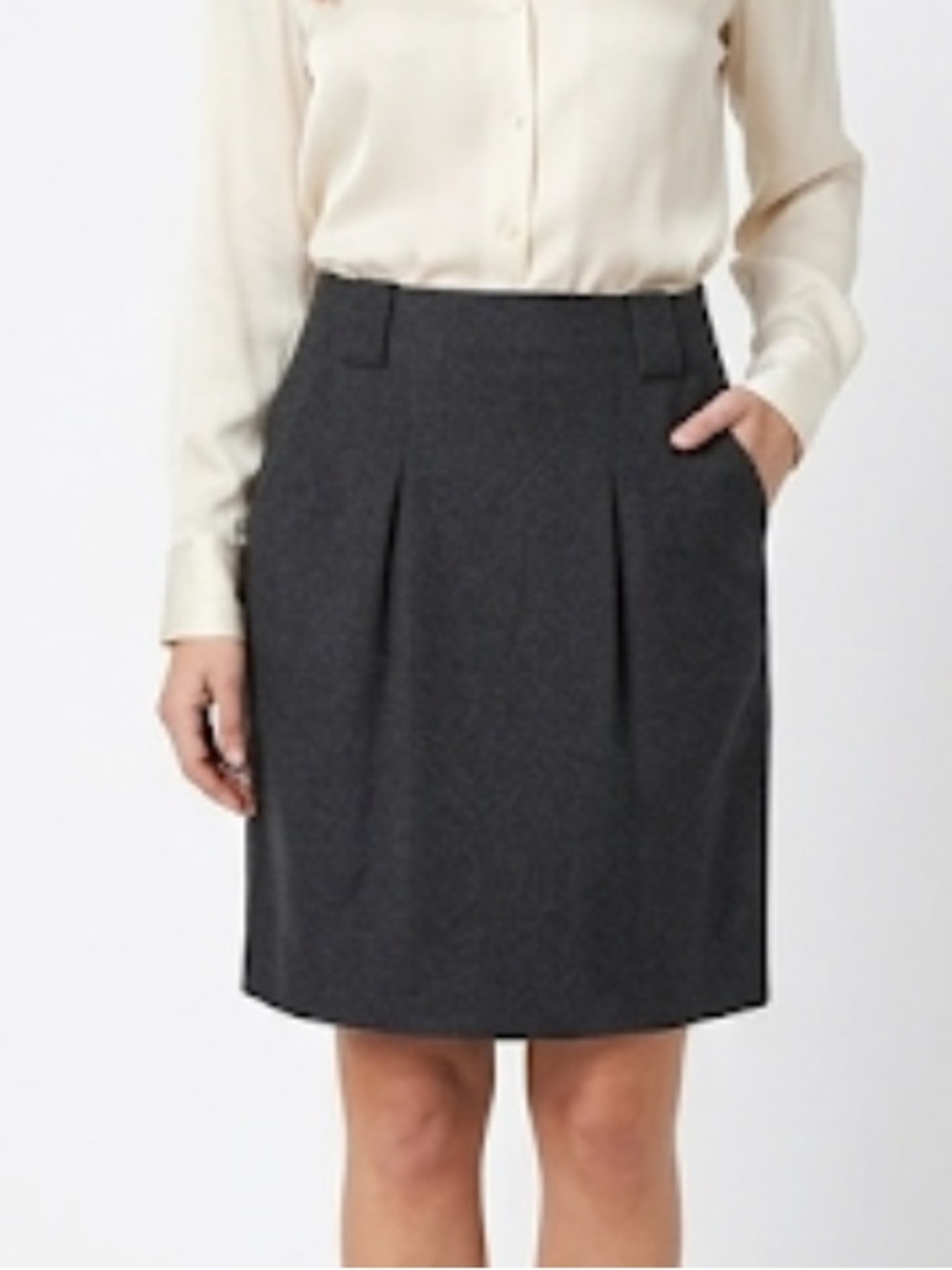Savanna 100% wool black classic vintage pencil skirt size 12
